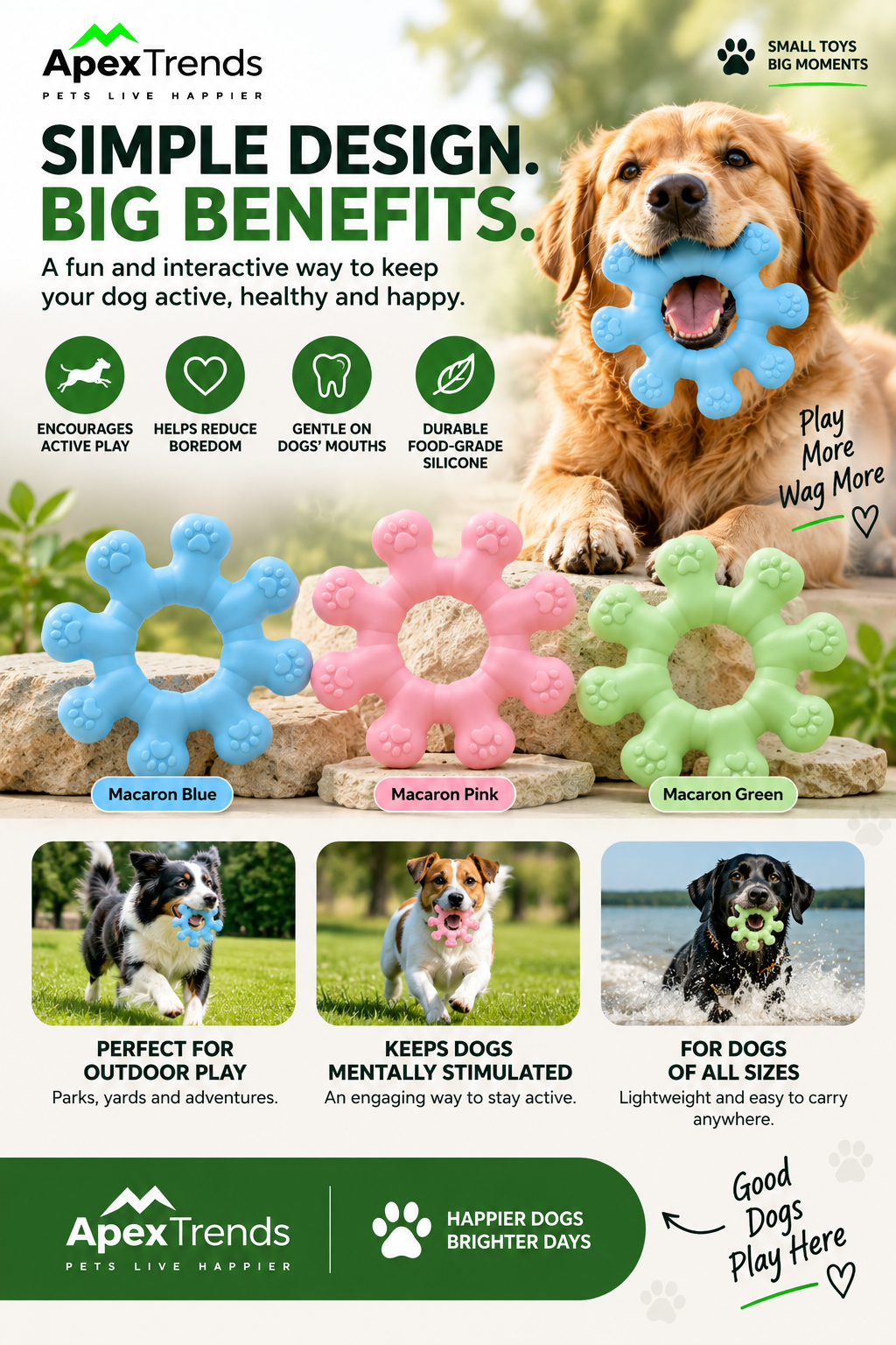Interactive Dog Flywheel Toy – Outdoor Fetch & Play