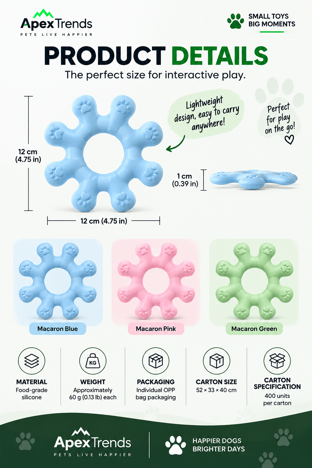 Interactive Dog Flywheel Toy – Outdoor Fetch & Play