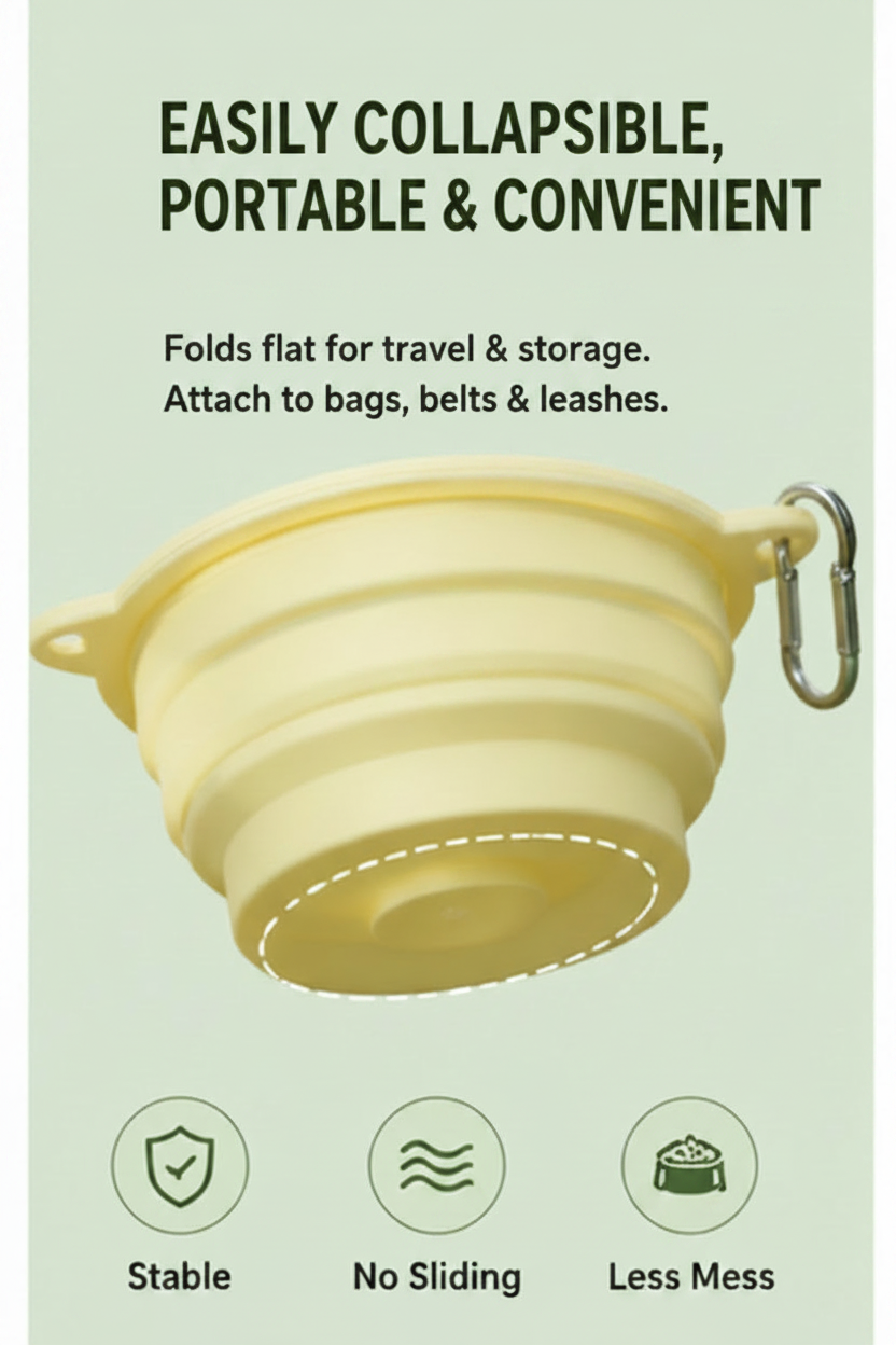3-in-1 Travel Bowl for Dogs — Slow Feeder & Lick Bowl